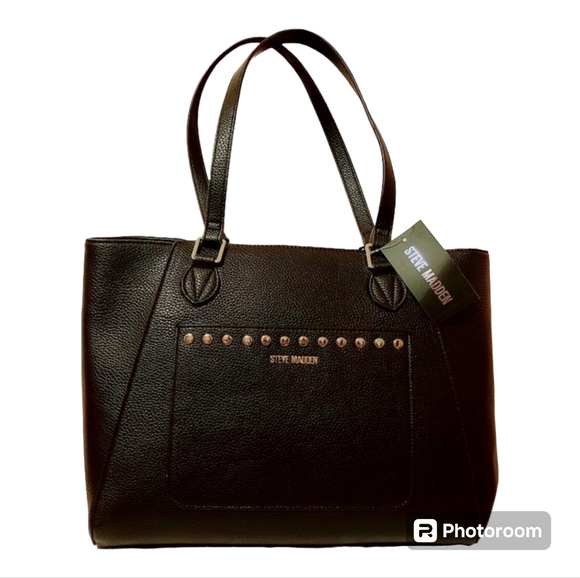 Steve Madden Handbags - Steve Madden blk/sil Bfalli shopper